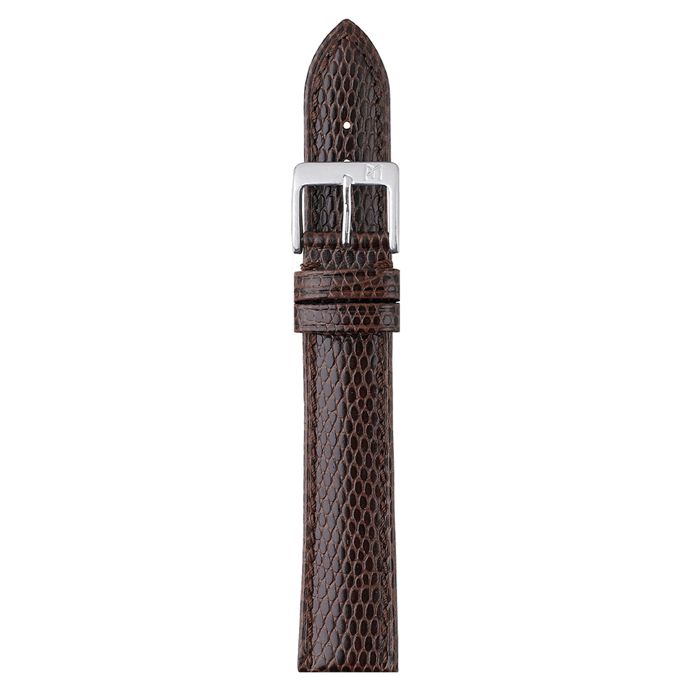 Lizard Embossed Leather Watch Strap